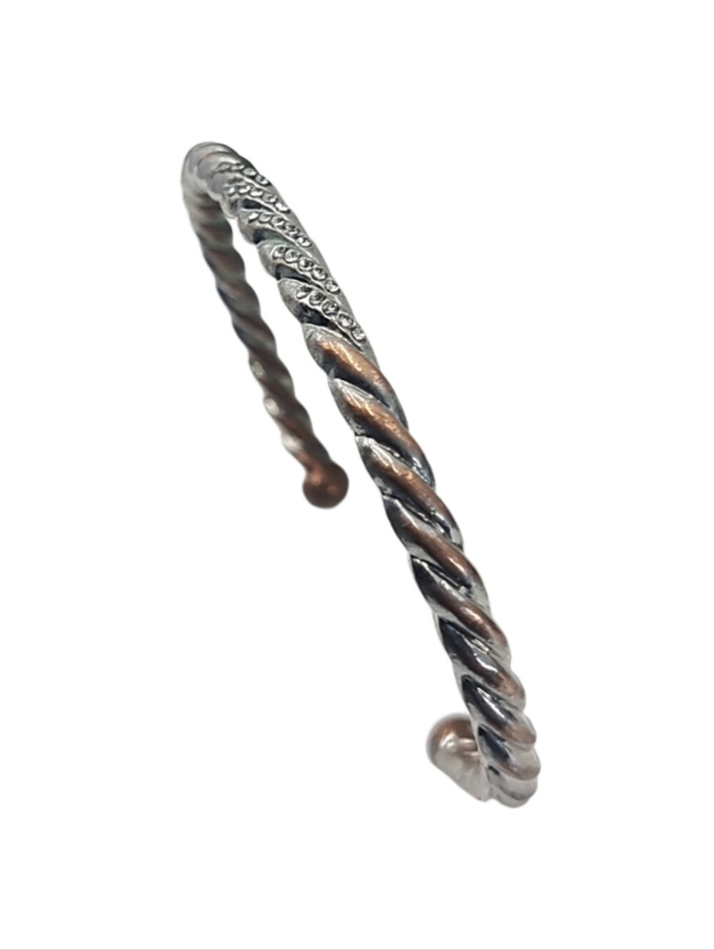 🙋 10/$20. Silver Tone Open Bracelet w/ Tiny Rhinestones